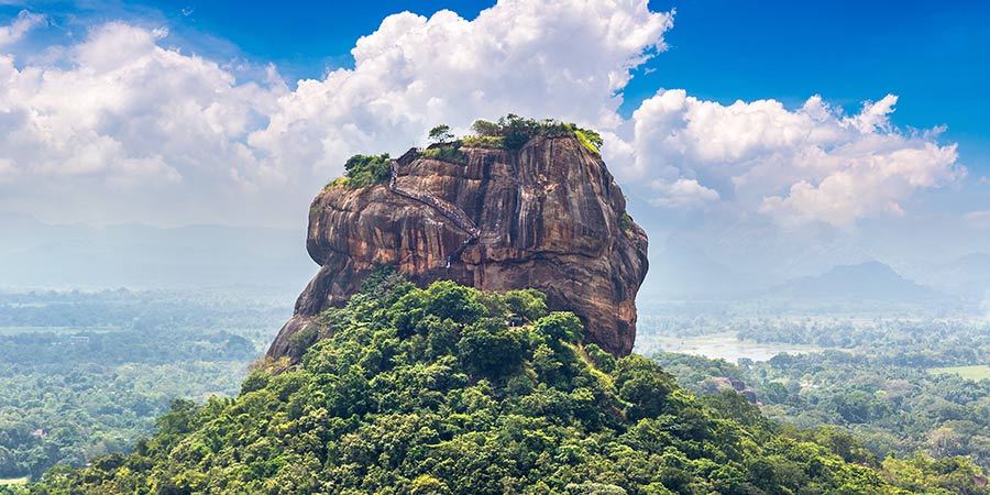 Admiring the mysterious Sigiriya Lion Rock fortress